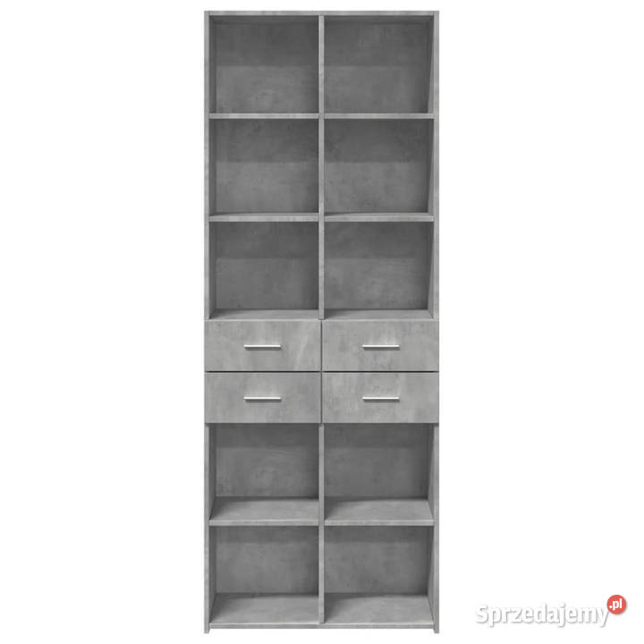 Wysoka szafka szarość betonu 70x425x185 Pozostałe Warszawa