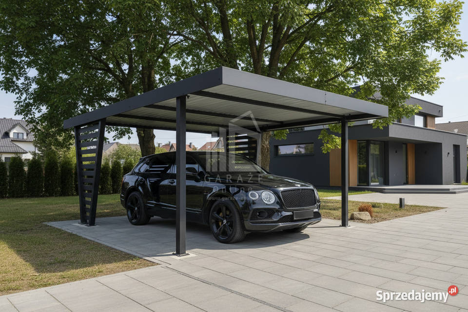 Carport V PREMIUM 45x5m Wypełnienie panelami Garaże i miejsca postojowe