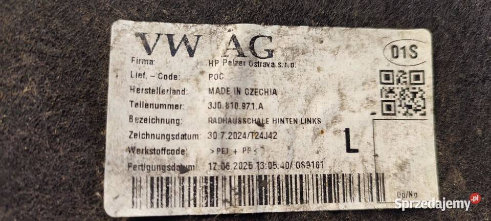 SKODA SUPERB 4 NADKOLE LEWY TYŁ 3J0810971A dolnośląskie