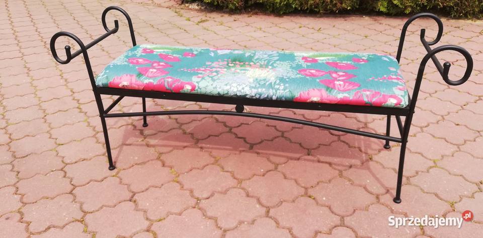 Ławeczka metalowa ławka podnóżek pufa dostawka mazowieckie Garwolin