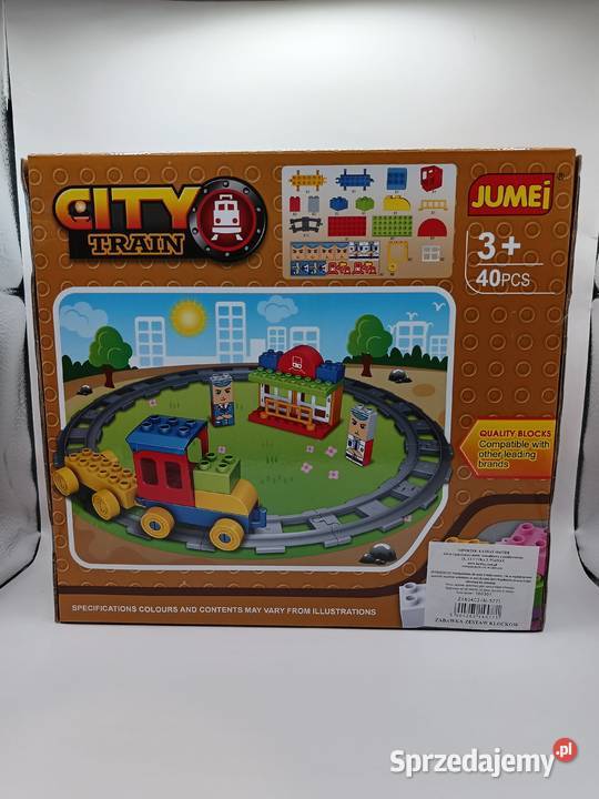 Klocki CITY TRAIN JUMEI pociąg z torami 40 Gdynia