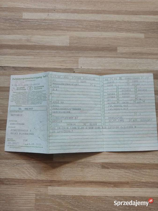 Audi 80 B4 20 benzyna dolnośląskie Raciborowice Dolne