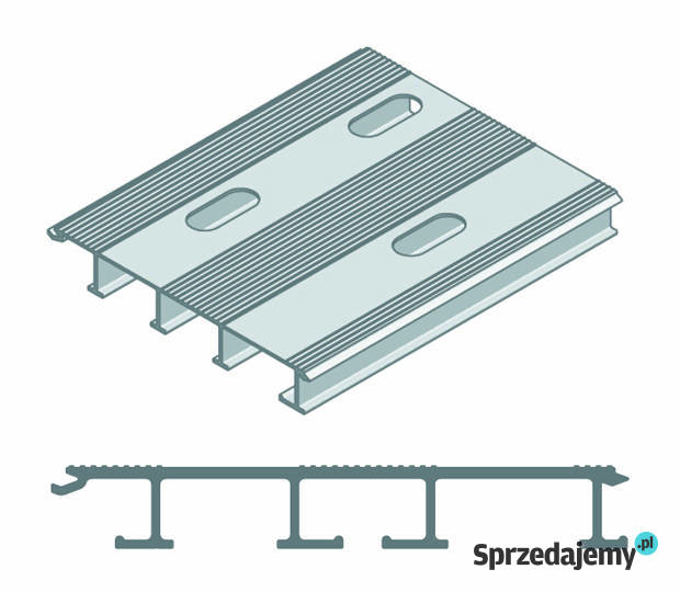 Panel podłogowy ALU 2x wzmoc 230x20x3 otwor dostawcze kujawsko-pomorskie Lubanie