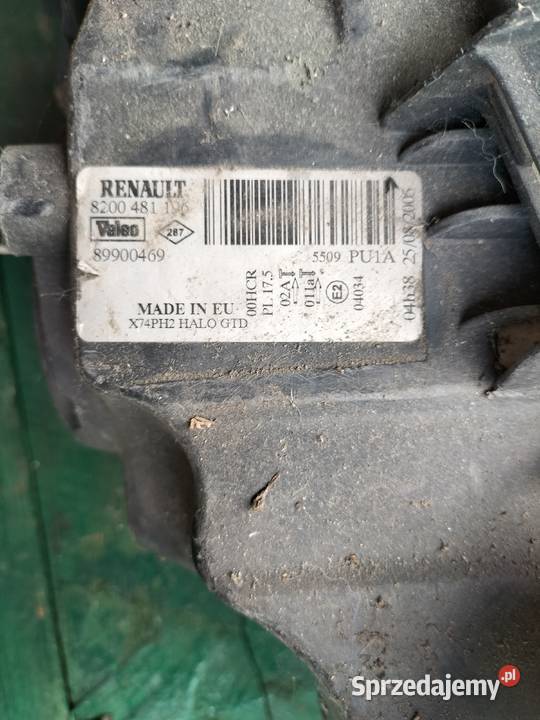 LAMPA LEWA PRZÓD Renault Laguna 2 II Oświetlenie lubelskie Kamień-Kolonia