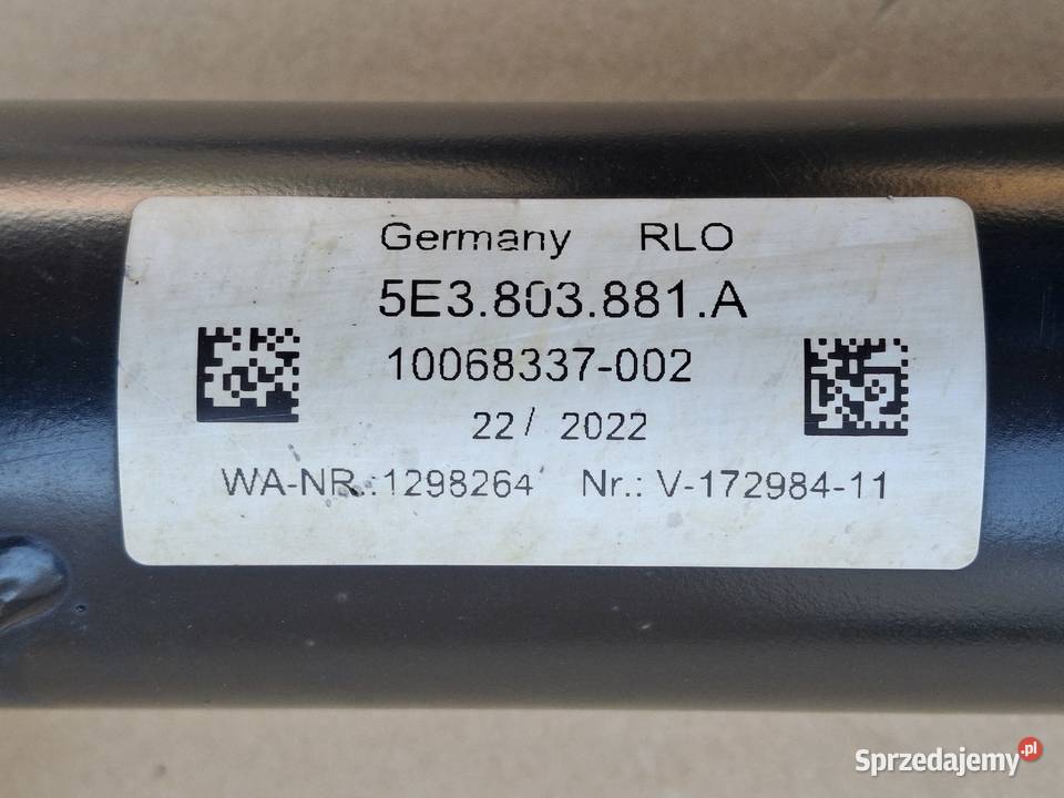 SKODA OCTAVIA IV 4 HAK HOLOWNICZY 5E3803881A Bieleń