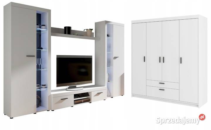Zestaw duza szafa z meblościanka Biała Sonoma Kraków