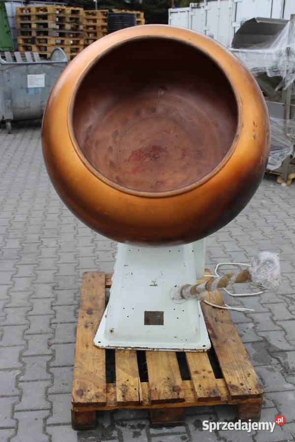 duży bęben drażetkarski miedziany cukierniczy