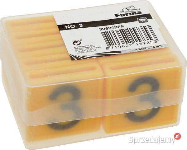 Cyfra do obroży 3 żółta 45x45mm 306003FA