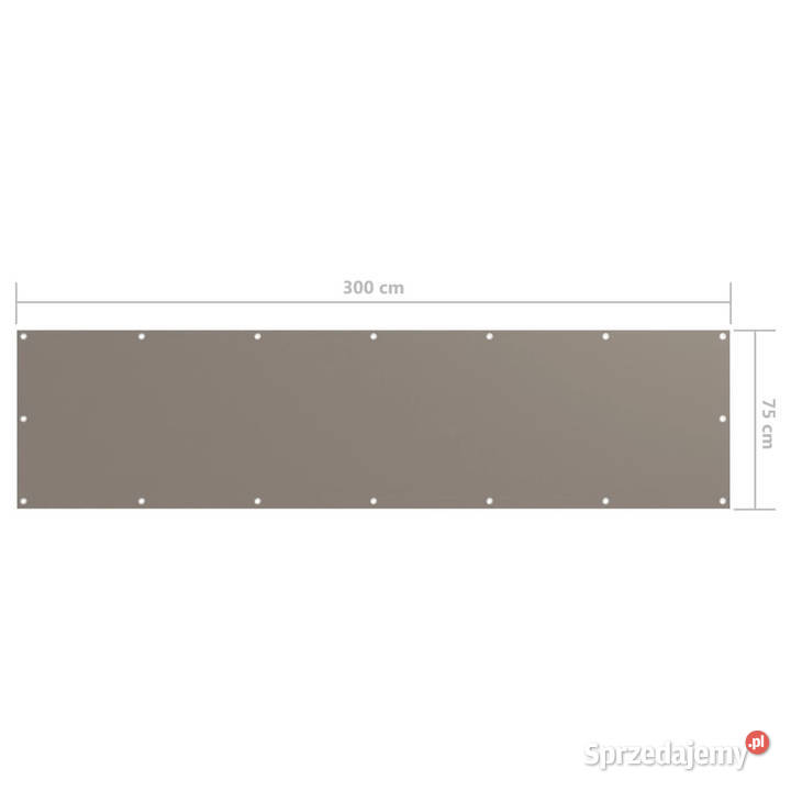 Parawan balkonowy kolor taupe 75x300 tkanina Dom i Ogród Warszawa sprzedam