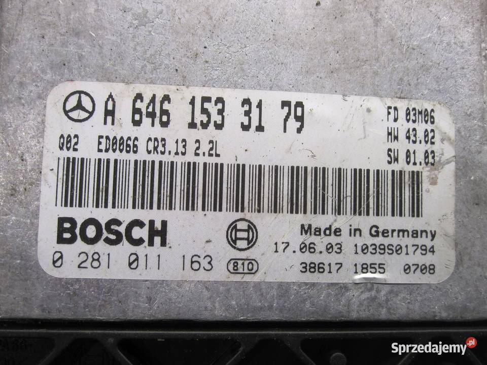 MERCEDES W203 22 CDI komputer sterownik silnika Kielce