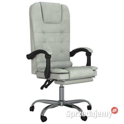 vidaXL Rozkładany fotel masujący jasnoszary Meble Warszawa