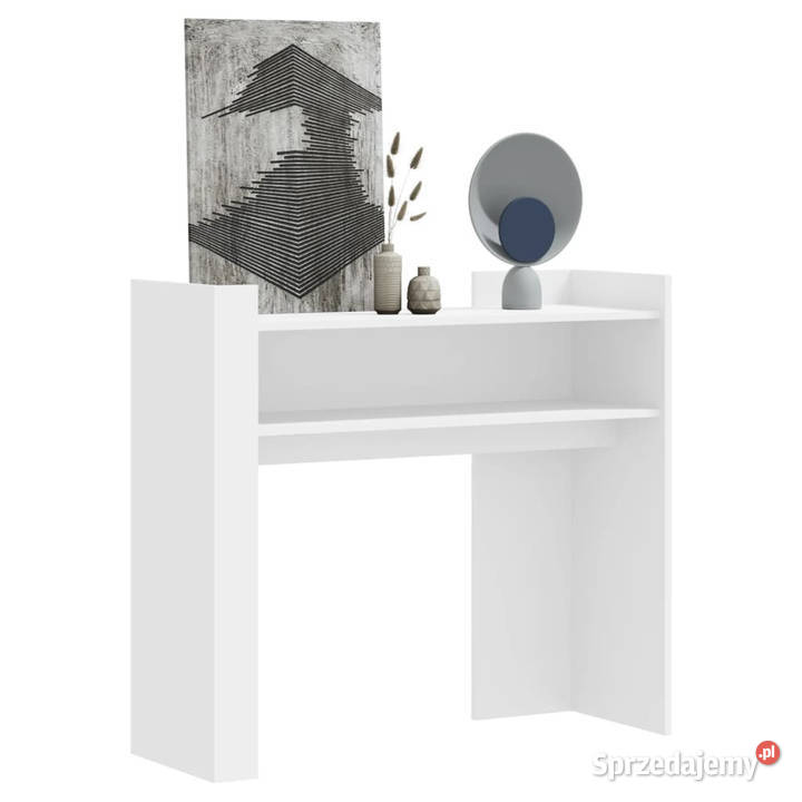 Stolik konsolowy biały 100x35x90 materiał Warszawa