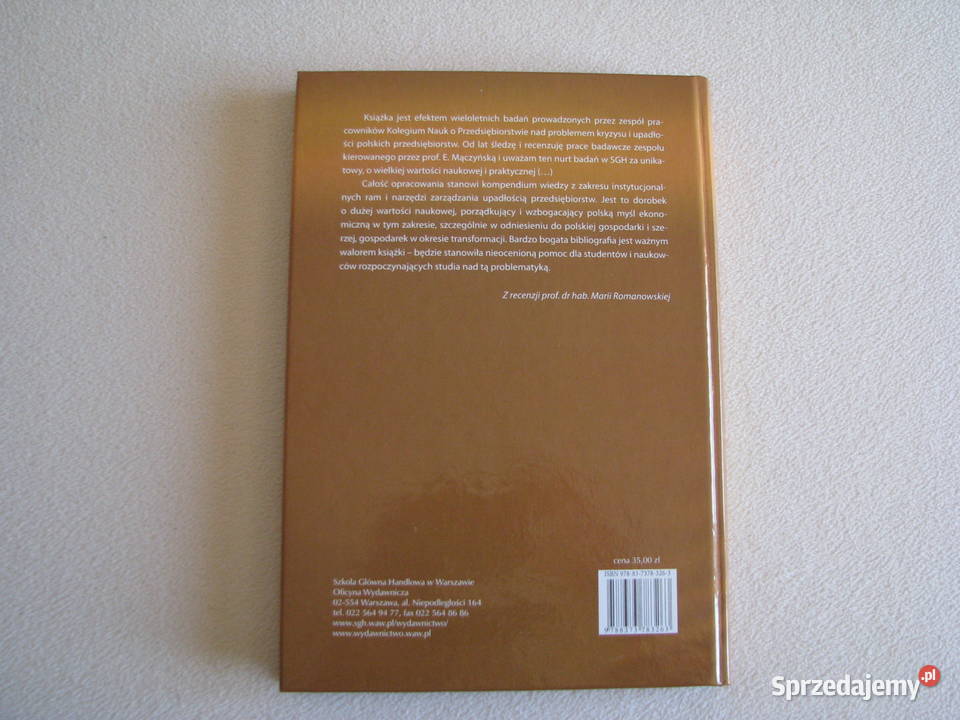 Bankructwa przedsiębiorstw wybrane aspekty