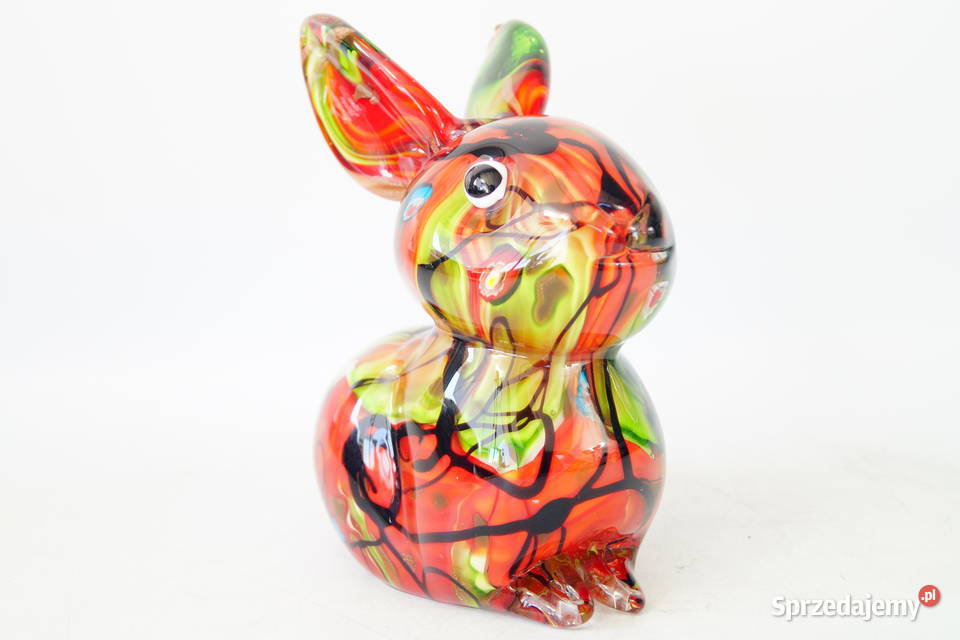 Figura szklana figura Murano style ZAJĄC Gizałki