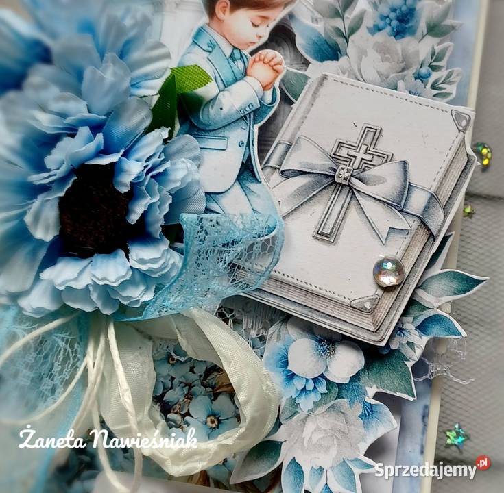 Pamiątka Pierwsza komunia Święta chłopca Mszana Dolna