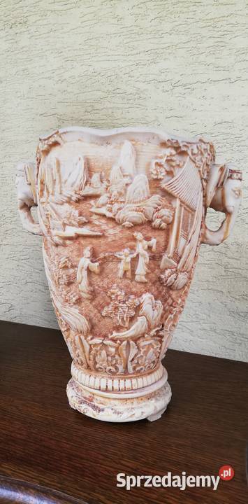 Wazon stylowy rzeźbiony stary dzban mazowieckie Garwolin