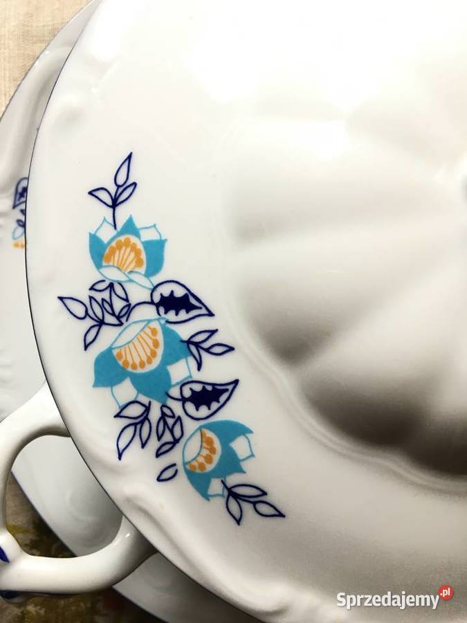 Bogucice waza z paterą porcelana vintage Skarżysko Kościelne