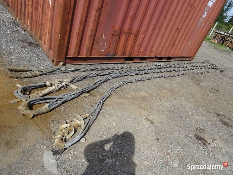 ZAWIESIE LINOWE LINA STALOWA PLECIONA 120 TON 8m Wąchock