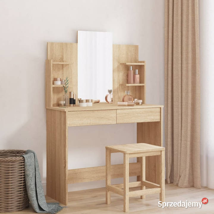 Toaletka z lustrem dąb sonoma 96x39x142 WM837576 Toaletki mazowieckie Warszawa