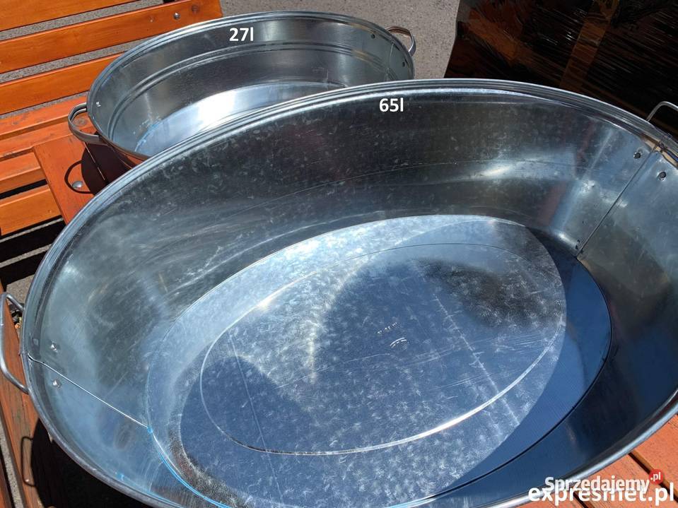 Piękna wanna 65L ocynk Misa balia ocynkowana Rzeszotary