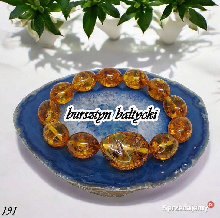 Bransoletka z bursztynu bursztyn bałtycki oliwka Warszawa sprzedam