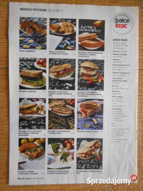 Dodatek Palce lizać 35 87 Gazeta Wyborcza Poradniki, albumy i reportaże Parczew