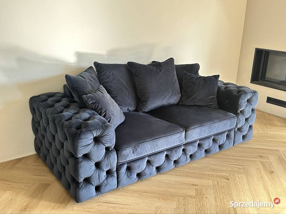Sofa welurowa 3 osobowa bez funkcji spania wielkopolskie Kórnik
