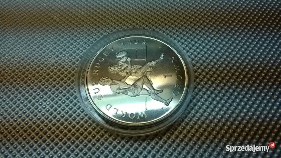 MONETA Wyspa Man 1 korona 1999 Puchar Świata w Warszawa sprzedam