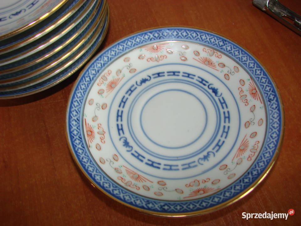 chińska ryżowa porcelana spodek Pruszcz Gdański
