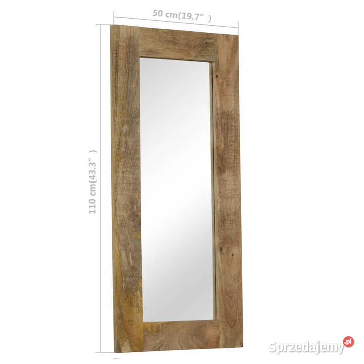 Lustro z ramą z litego drewna mango 50 x 110