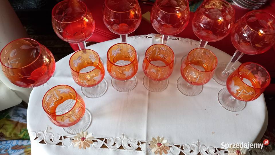 Komplet kryształ wino i koniakkyszał Warszawa