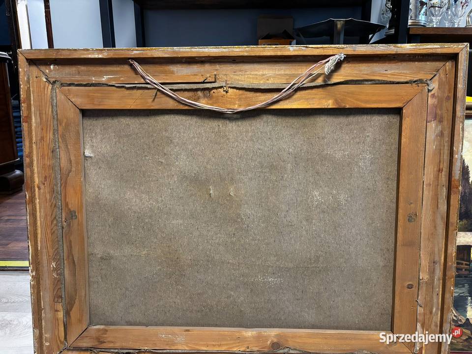 Obraz malowany na płótnie farba olejna duża Szczecin