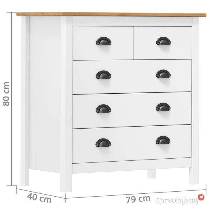 Komoda Hill biała 79x40x80 lite drewno sosnowe sprzedam