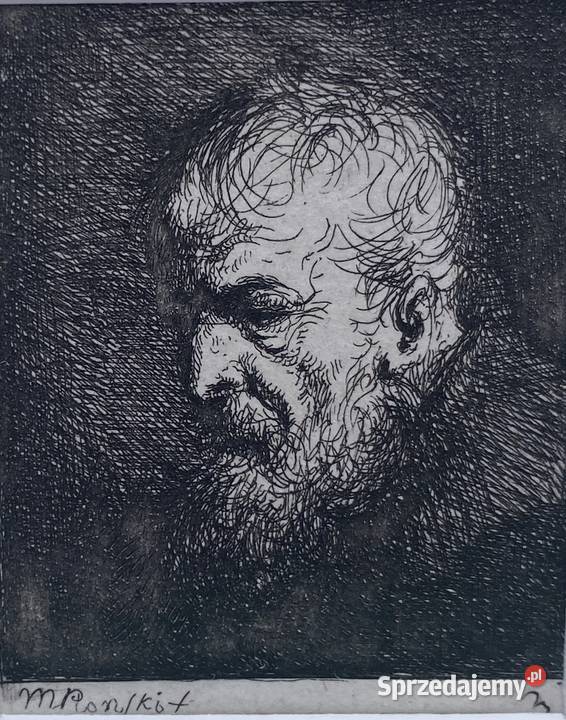 Michał Płoński17781812 akwaforta Portret wielkopolskie Poznań