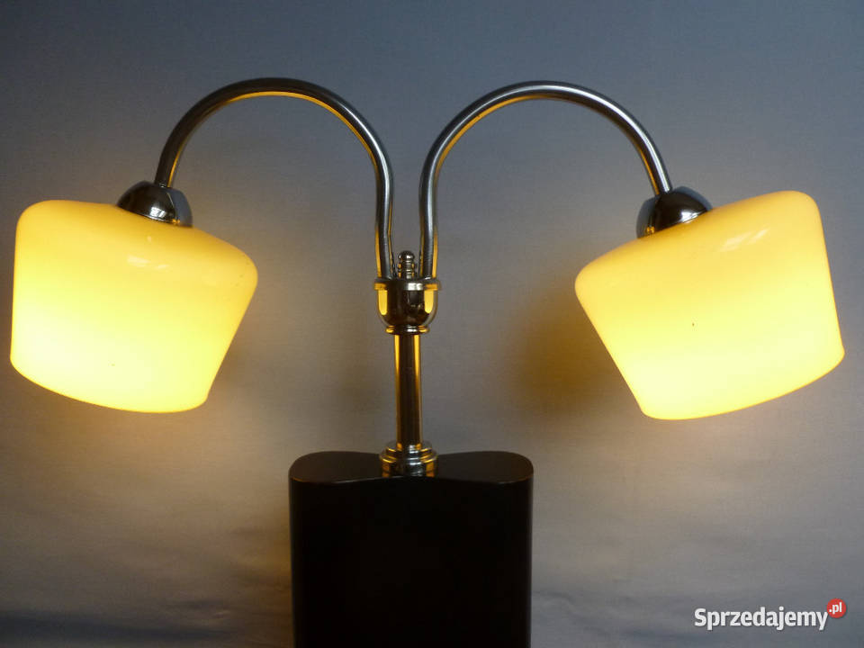 OKAZAŁA podwójna LAMPA GABINETOWA art deco Wieliczka