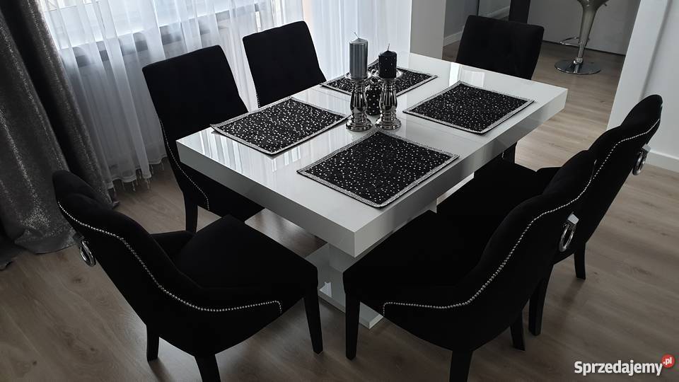 Krzesło shabby vintage glamour chesterfield z Wrocław