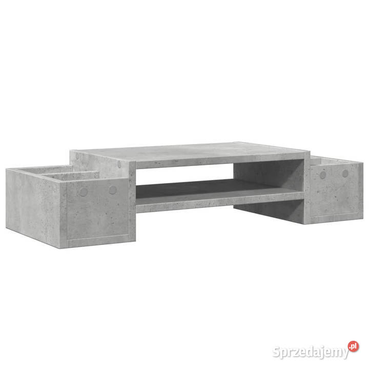 Podstawka pod monitor z przegródkami szary beton Warszawa