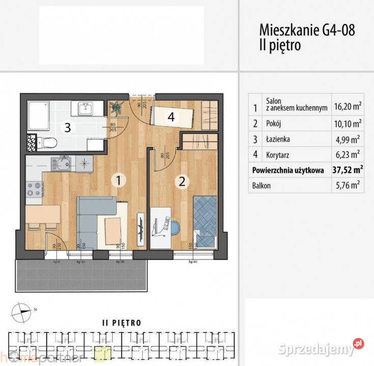 Mieszkanie 3752m2 2 pokoje Smolec
