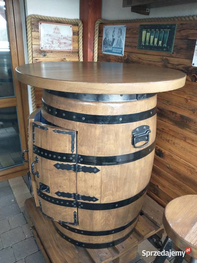 Podświetlany barek z beczki dębowej whisky śląskie