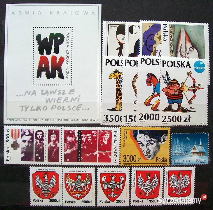 Znaczki polskie 1992 IV kwartał Filatelistyka Leźnica Wielka