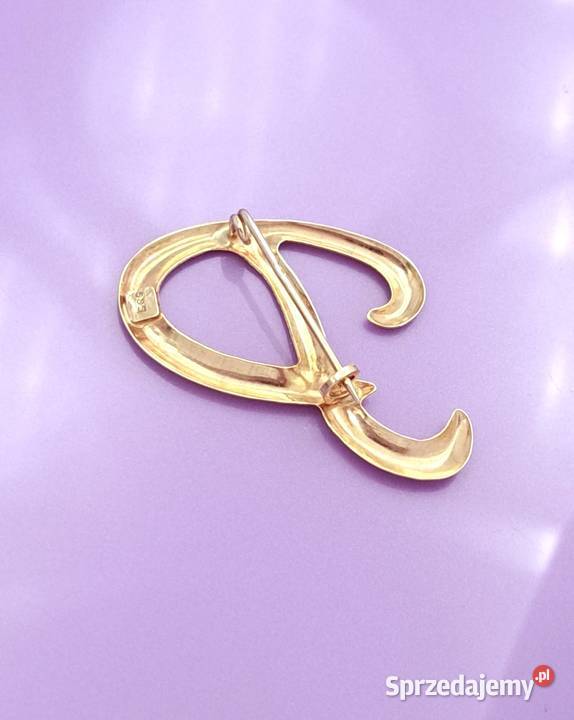 Broszka Złota pr585 Litera P Z987 Ozdoby Poznań sprzedam
