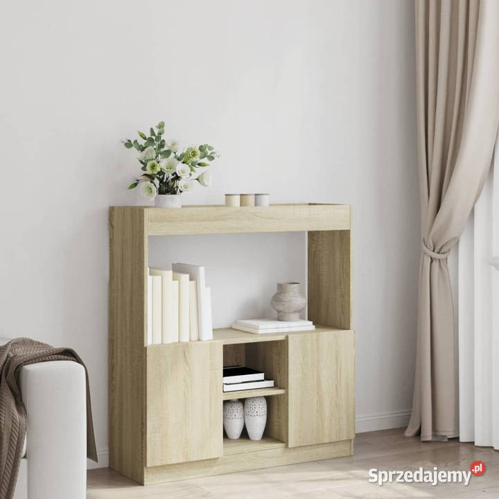 Wysoka szafka dąb sonoma 92x33x100 materiał Warszawa
