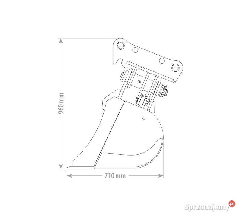 ŁYŻKA SKARPOWA HYDRAULICZNA 10 12 T Kutno