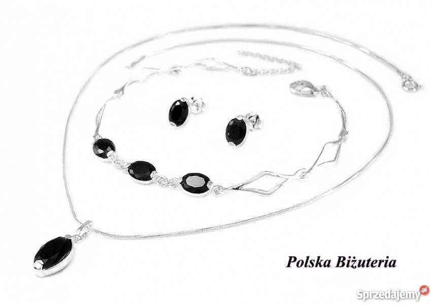 PRZEPIĘKNY SREBRNY KOMPLET Z RUBINAMI NA PREZENT Białystok