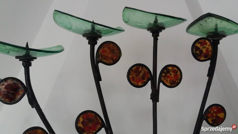 Efektowny świecznik metaloplastyka Wrocław sprzedam