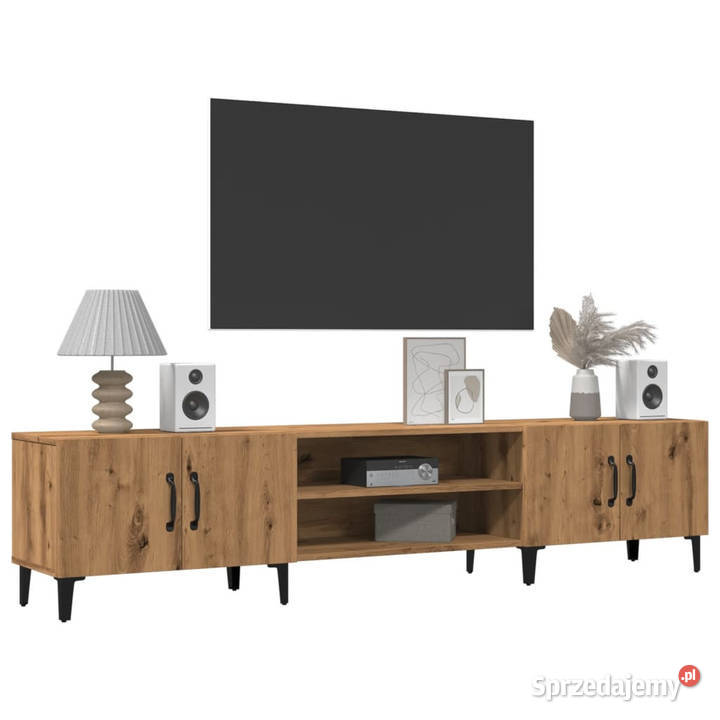 Szafka TV dąb artisian 180x315x40 materiał RTV Warszawa