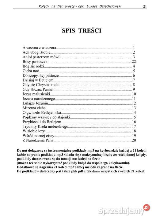 Kolędy na flet prosty nuty tabulatura podkłady Katowice