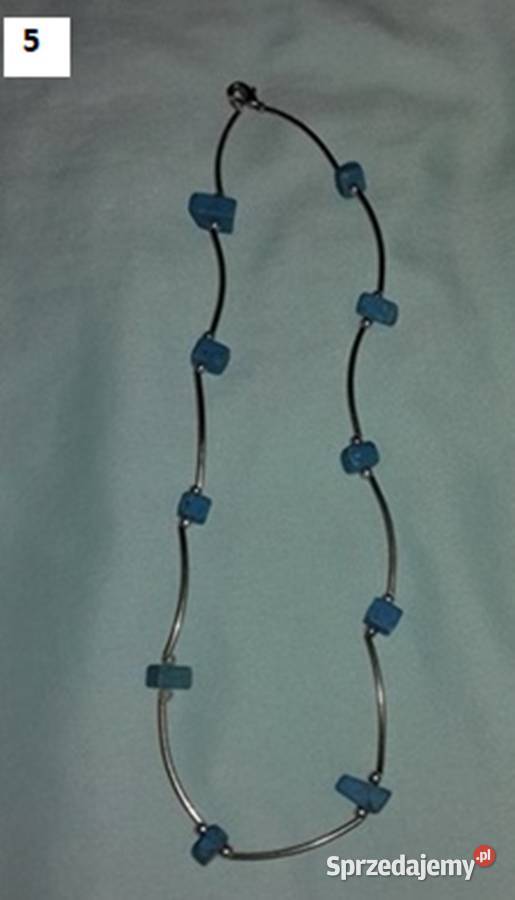 Naszyjnik korale kolia różne kamienie