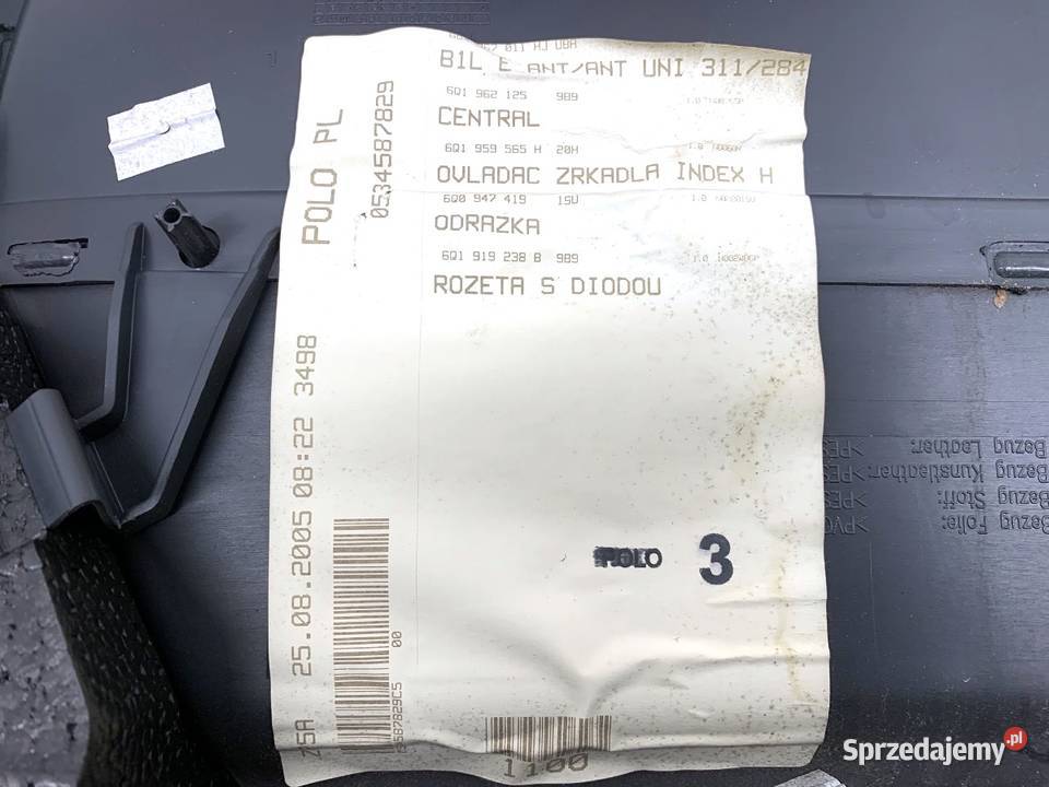 BOCZEK DRZWI LEWY PRZÓD VW POLO IV 9N Hatchback