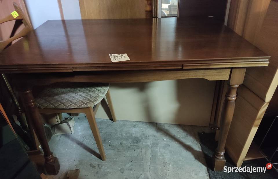 Stół dębowy rozkładany prostokątny orzech wenge 76cm sprzedam